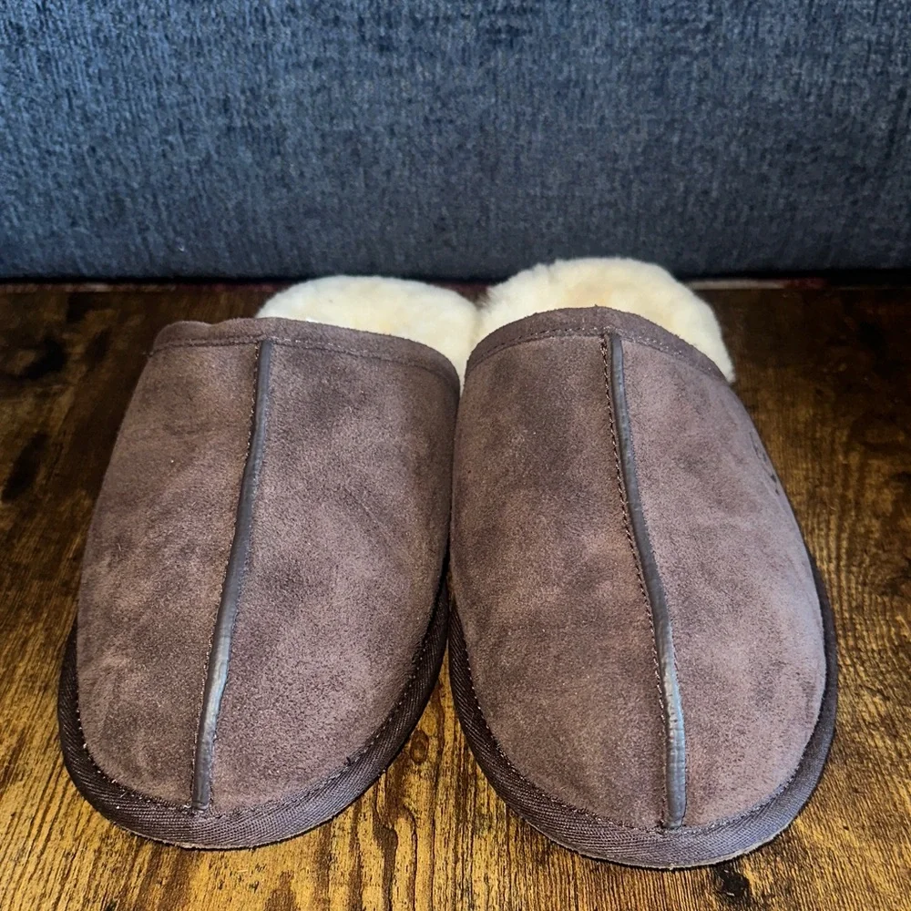 UGG Men's Scuff Suede Slippers - Espresso Brown - Size 11 - NWT